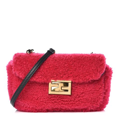 fendi baguette mini shearling bag|fendi bag.